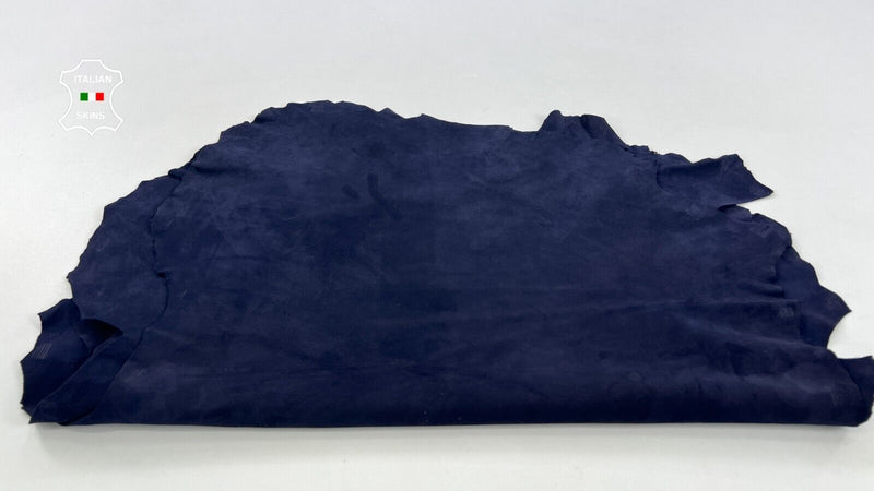 INDIGO PURPLISH SUEDE Soft Italian Goatskin leather 4 skins 18sqf 0.9mm #C1778