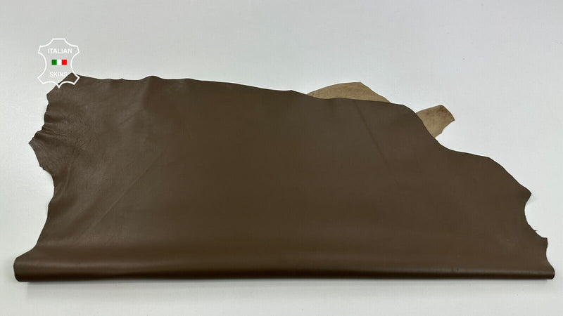 OLIVE BROWN Thin Soft Italian Lambskin Sheep leather hides 5+sqf 0.6mm #C2685