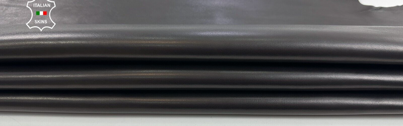 JET BLACK Soft Lambskin Sheep leather hides skins Bookbinding 6sqf 0.9mm #C2868