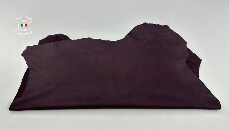 EGGPLANT DARK PURPLE Thin Soft Italian Lambskin leather hides 5sqf 0.6mm #C2165