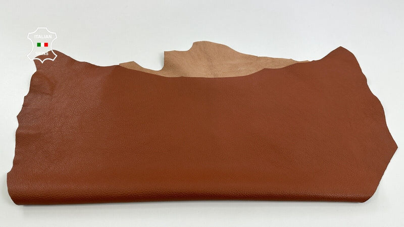 TAN BROWN GRAINY ROUGH Soft Italian Goatskin Goat leather hides 6sqf 1.0mm C2689