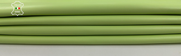 LIGHT GREEN Soft Italian Lambskin leather Bookbinding 3 skins 16sqf 0.8mm #C2889