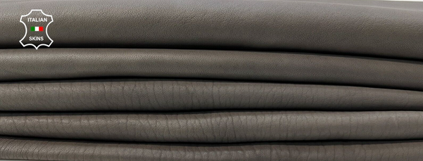 DARK TAUPE BROWN VEGETABLE TAN Thick Lambskin leather 2 skins 12sqf 1.4mm C409