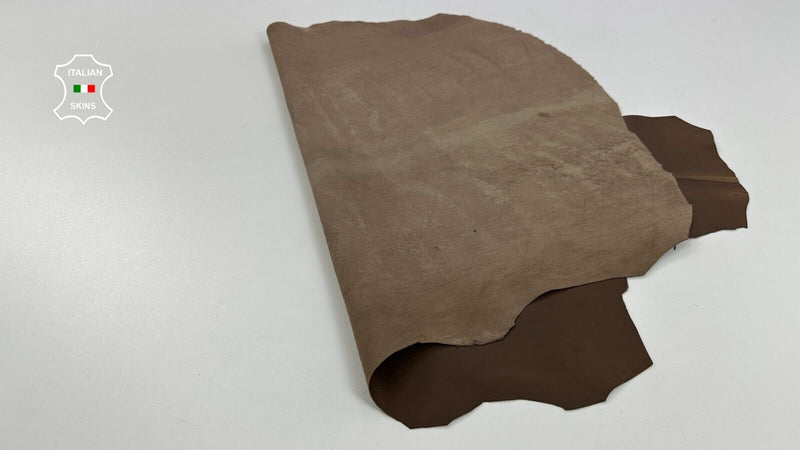 BROWN Soft Italian Lambskin Sheep leather  hides Bookbinding 4+sqf 0.7mm #C2737