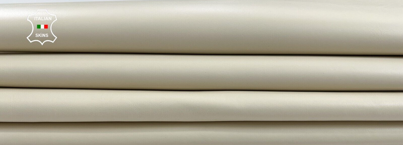 LIGHT IVORY Italian Goatskin Goat leather Bookbinding 3 skins 16sqf 0.9mm C2102