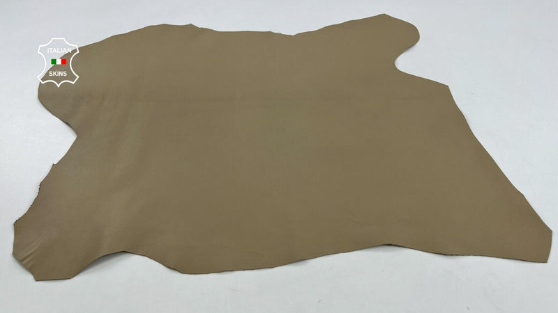 BISCUIT CAMEL BROWN SMOOTH Italian Goatskin Goat leather hides 6sqf 0.8mm #C891