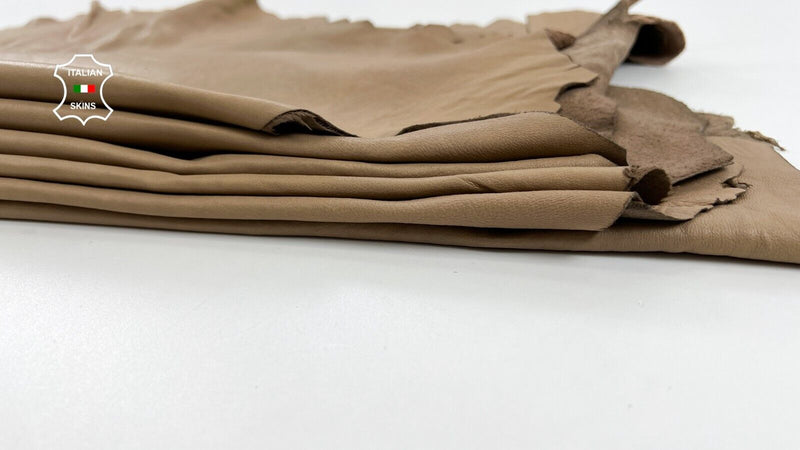 DIRTY PEANUT BUTTER BEIGE Very Soft Lambskin leather 5 skins 30sqf 0.8mm #C746