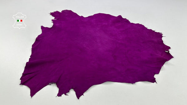 MAGENTA PURPLE SUEDE Soft Italian Lambskin Sheep leather hides 3sqf 1.0mm C2185