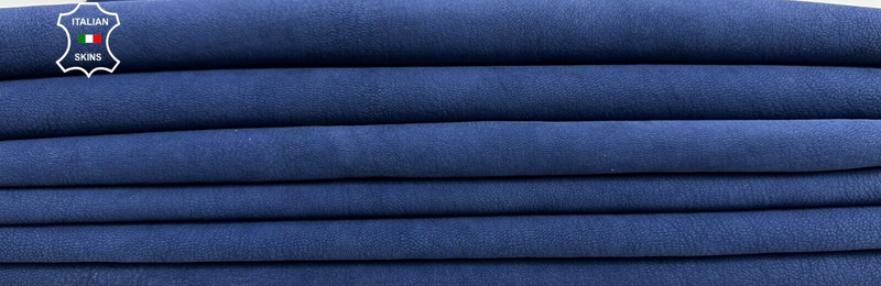 WASHED BLUE VEGETABLE TAN ROUGH Thick Goatskin leather 2 skins 8+sqf 1.1mm C2450