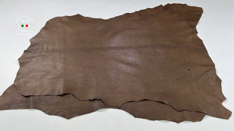 BROWN ANTIQUED Soft Italian Lambskin Sheep leather 2 skins 14sqf 0.7mm #C2014