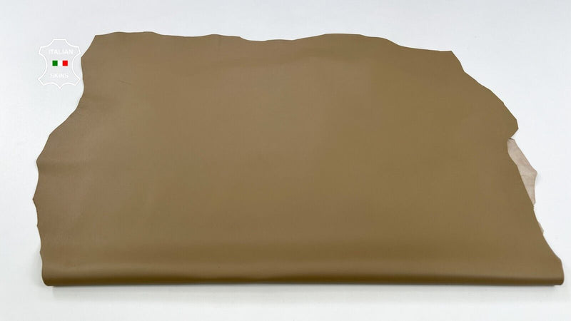 KHAKI OLIVE GREEN Soft Italian Lambskin Sheep leather hides 6+sqf 0.7mm #C1966