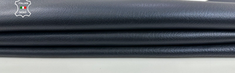 OCEAN DARK BLUE PEARLIZED GRAINY Thick Soft Lambskin leather 5sqf 1.2mm C2691