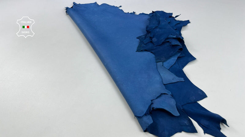 BLUE SUEDE Soft Italian Lambskin Sheep leather 3 skins total 15sqf 0.9mm C1788