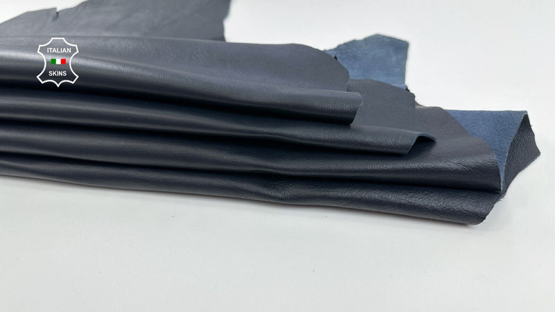 DARK BLUE Thick Soft Italian Lambskin Sheep Lamb leather hides 9sqf 1.2mm C2885