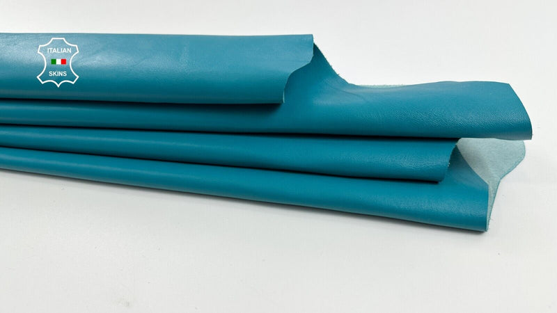 TURQUOISE BLUE Soft Italian Lambskin leather hides Bookbinding 6sqf 0.7mm C2884