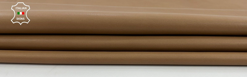 LIGHT BROWN Thin Soft Italian Lambskin sheep leather hides skins 5sqf 0.6mm C667