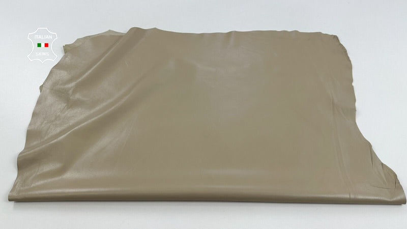 BEIGE KHAKI Thin Soft Lambskin Sheep Lamb leather hides skins 9sqf 0.6mm C2872