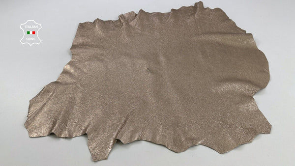 METALLIC ROSE GOLD ROUGH Soft Italian Lambskin leather hides 5sqf 1.0mm #C2469