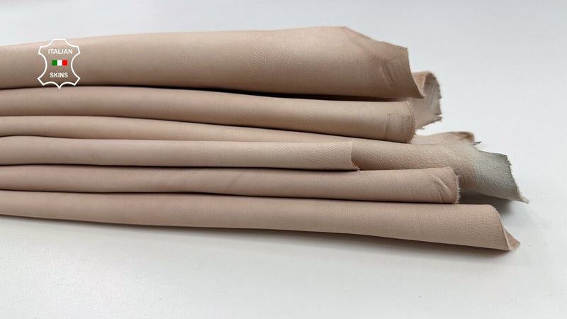 NATURAL NUDE PINK NAKED Soft Italian Lambskin leather 2 skins 10sqf 0.9mm #C2304