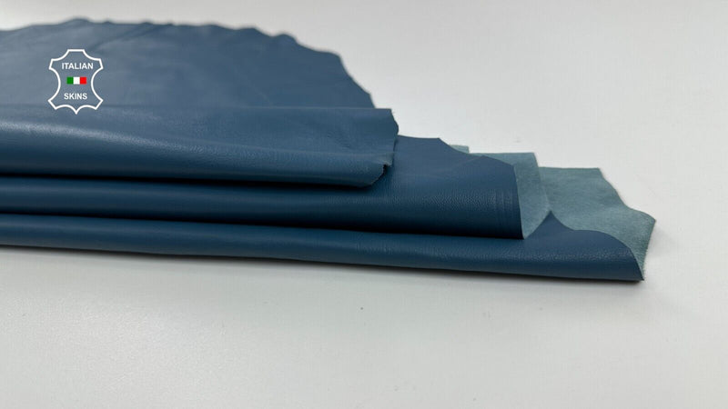 LIGHT TEAL BLUE Thin Soft Italian Lambskin Sheep Lamb leather 6+sqf 0.5mm #C3011