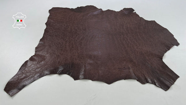 REDDISH BROWN WAXY CRINKLED VINTAGE LOOK Thin Soft Lamb leather 6sqf 0.6mm C1315