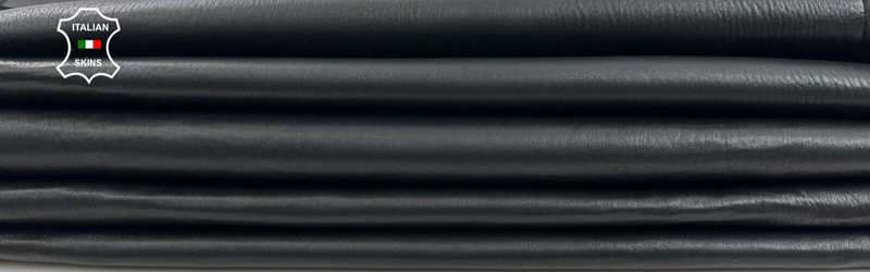 BLACK Thick Soft Italian STRETCH Lambskin leather hide 2 skins 8+sqf 1.1mm C2190