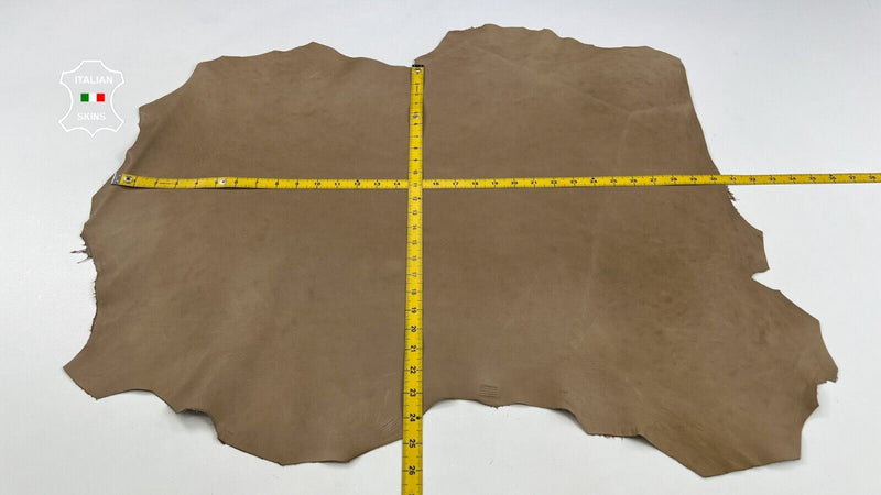 NATURAL WALNUT BROWN NAKED Italian Lambskin Sheep leather hides 6sqf 0.7mm C2099