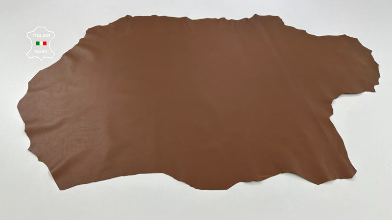 MEDIUM BROWN Thin Soft Italian Lambskin Sheep leather hides 7sqf 0.5mm #C2736