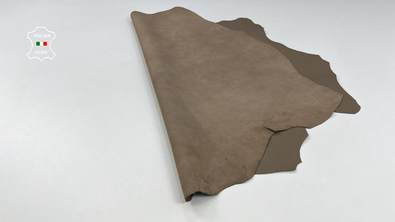 KHAKI BROWN Soft Italian Lambskin Sheep Lamb leather hides 5+sqf 0.8mm #C1976