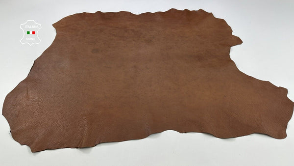 BROWN GRAINY ANTIQUED Soft Italian Lambskin leather hide skin 7+sqf 1.0mm #C2267