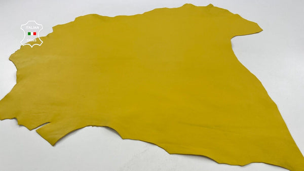 YELLOW Thick Italian Lambskin Sheep Lamb leather hides skins 8+sqf 1.2mm #C1415