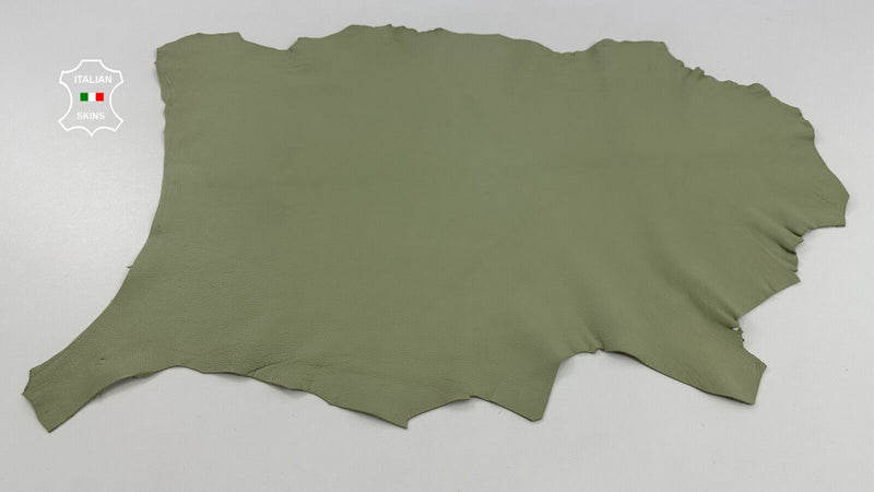 SAGE GREEN ROUGH Thick Soft Italian Goatskin leather skin hides 5sqf 1.1mm C2933