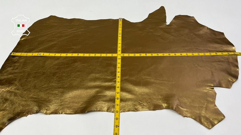 METALLIC BRONZE Thick Italian Goatskin Goat leather hide skins 6+sqf 1.2mm #C446