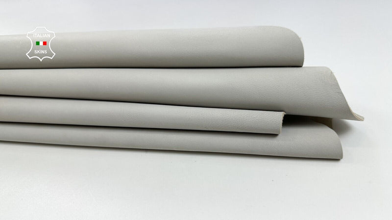 UNDYED LIGHT GREY Italian Goatskin Goat leather hides 2 skins 8sqf 1.0mm #C2155