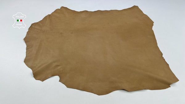 WAXY PEANUT BROWN Thin Soft Italian Lambskin Sheep leather hide 5sqf 0.6mm C2100