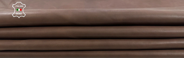 NATURAL BROWN Soft Italian Lambskin Sheep Lamb leather hides 8+sqf 0.8mm #C2947