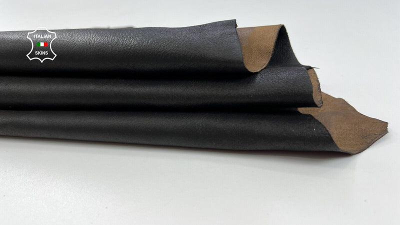 VERY DARK BROWN ROUGH Thick Soft Itlian Goatskin Goat leather 4+sqf 1.1mm C2107