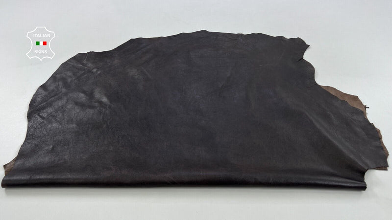 BROWN DISTRESSED Thin Soft Italian Lambskin Sheep leather hide 8sqf 0.6mm #C1262