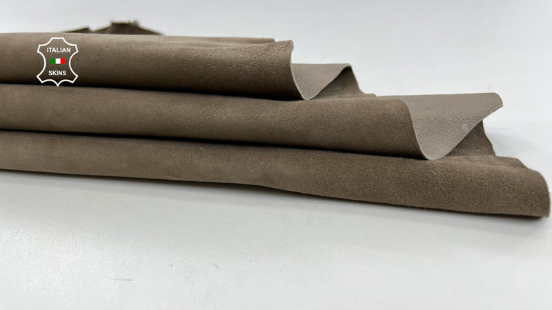 WALNUT BEIGE SUEDE Thick Soft Italian Goatskin leather hides 5sqf 1.2mm #C1728