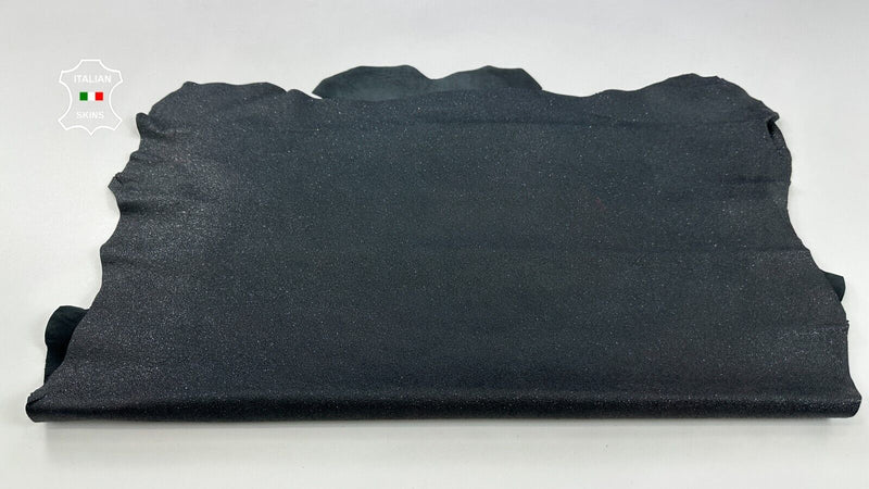 ANTHRACITE BLACK SHIMMER PRINT ROUGH Thick Soft Lamb leather 7sqf 1.1mm #C2189