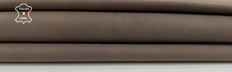 TAUPE BROWN NUBUCK GRAINY Thick Italian Goatskin leather hides 4+sqf 1.1mm C2008