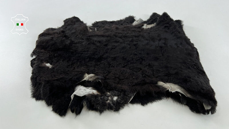 VERY DARK BROWN Soft Hair On sheepskin shearling fur leather 3 skins 8sqf #C540