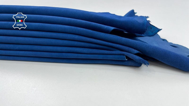 BLUE SUEDE Soft Italian Lambskin Sheep leather 3 skins total 15sqf 0.9mm C1788