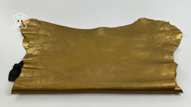 METALLIC BRONZE ROUGH Thick Goatskin Goat leather 2 skins 6sqf 1.1mm #C3049