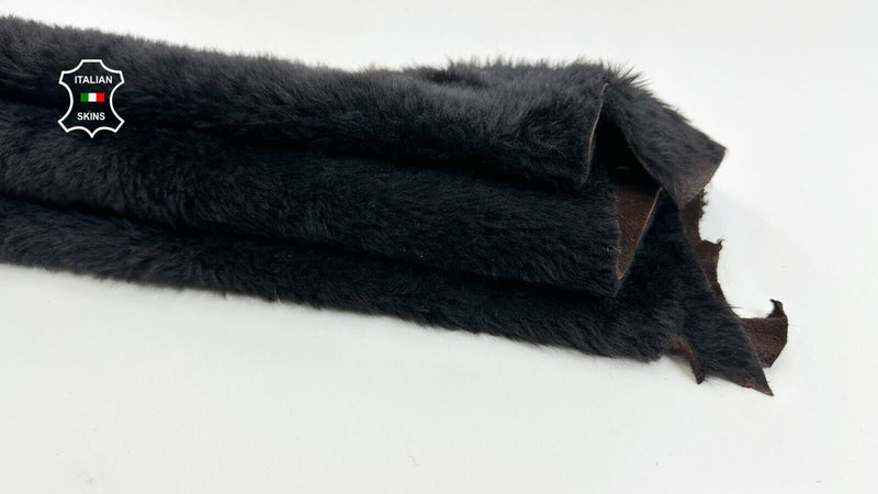 VERY DARK BROWN Italian sheepskin Hair on Shearling fur leather 18"x21 #C2723