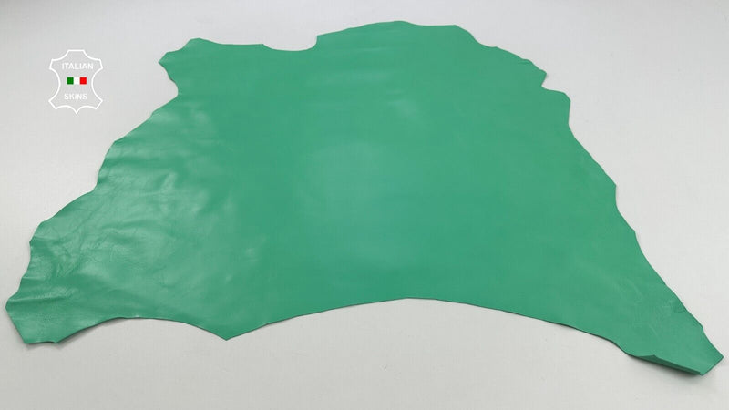 LIGHT JADE GREEN Thick Strong Italian Goatskin leather  hides 6sqf 1.2mm #C2443