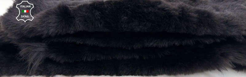 DARK BROWN Soft sheepskin Hair on Shearling fur 2 skins total of 4sqf #C2721