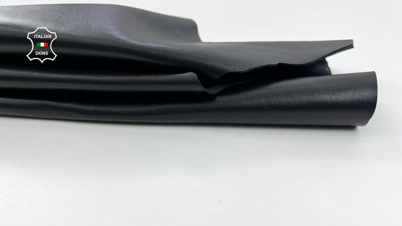 jet black Thick Soft Italian Lambskin Lamb Sheep leather hides 6sqf 1.1mm C766