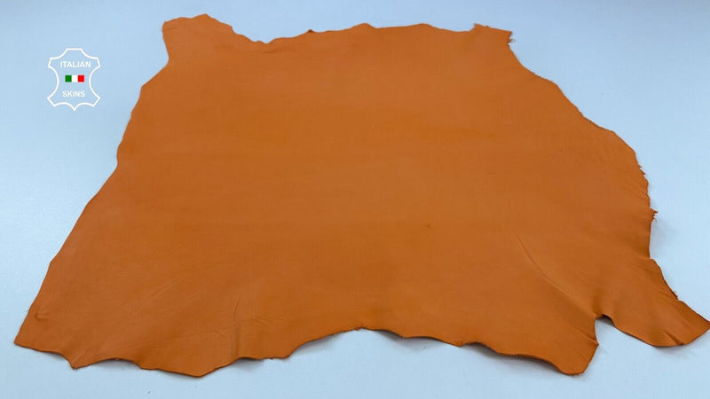 NATURAL ORANGE NAKED Thick Italian Goatskin Goat leather hides 5sqf 1.1mm #C2295