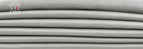 SILVER GREY ROUGH Thick Soft Italian Goatskin leather 3 skins 20sqf 1.2mm #C1445